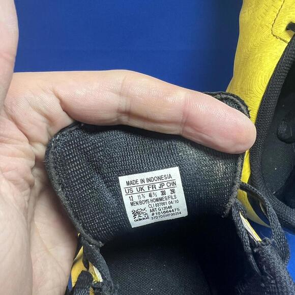 Adidas F10 Adizero FG 2010 Yellow Black Football Boots Cleats Size US 12 - Picture 8 of 8